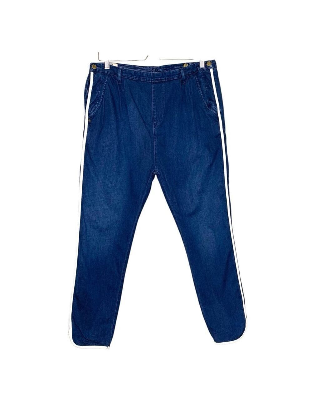 Scotch & Soda High Rise Denim Ankle Pants Sz 3 (L) Pleated Front Coastal Jeans